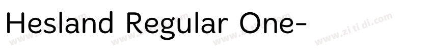 Hesland Regular One字体转换